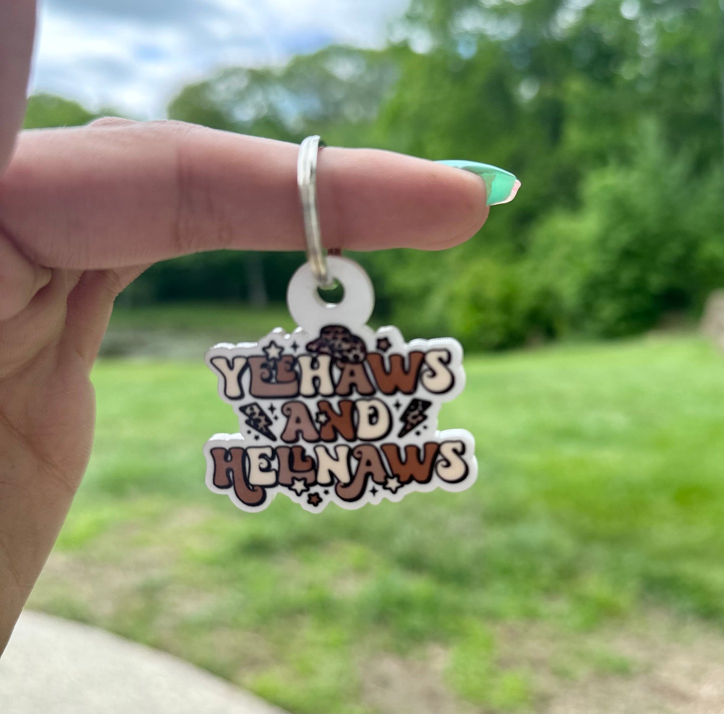 Yeehaws & Hell Naws Keychain