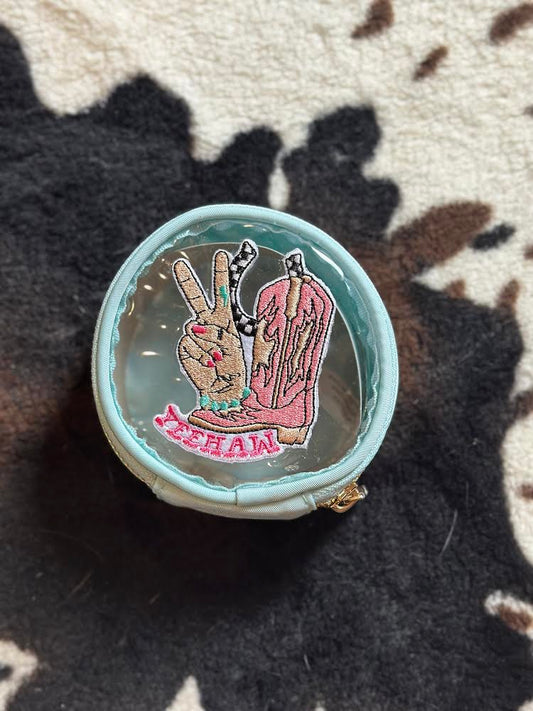 Yeehaw Circle Patch Pouch